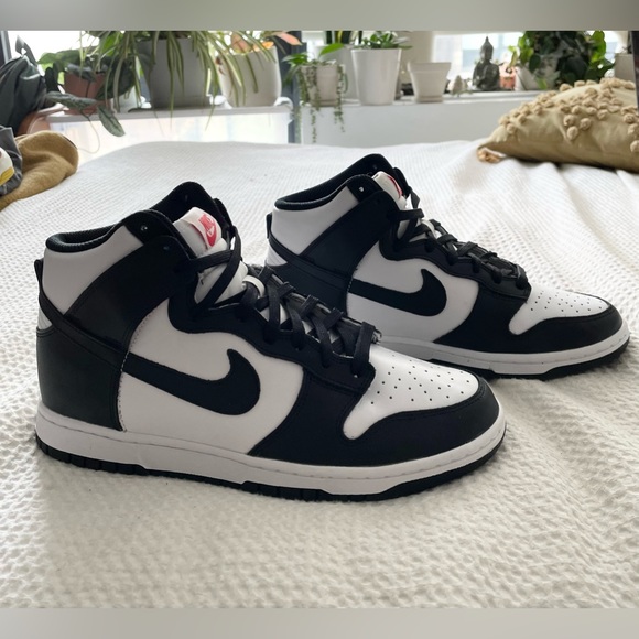 nike dunk high black and white stockx